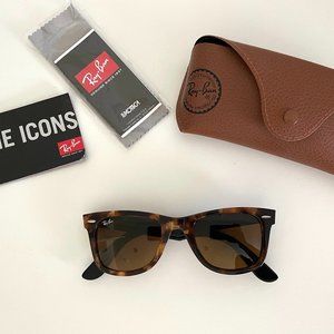 Ray Ban RB2140 Classic Wayfarer Tortoise Sunglasses 100% Authentic